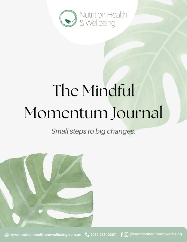 Cover of The Mindful Momentum Journal by Nutrition Health & Wellbeing
